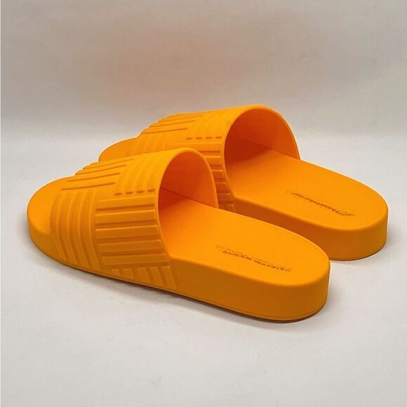 Bottega Veneta Orange Rubber Slides size 37 - Picture 7 of 11